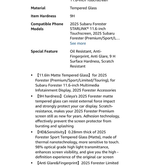 Subaru screen protector - Picture 2 of 4